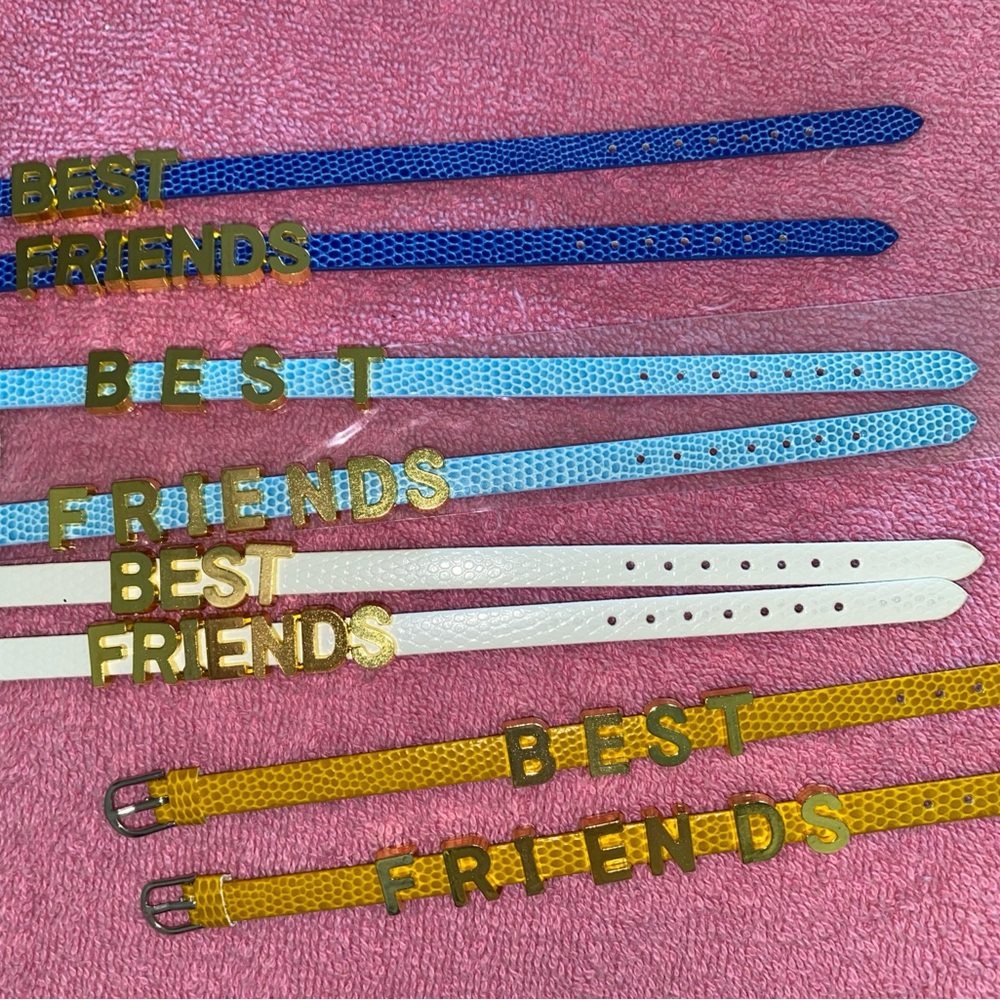 1-gold letters Best Friends Bracelet to share